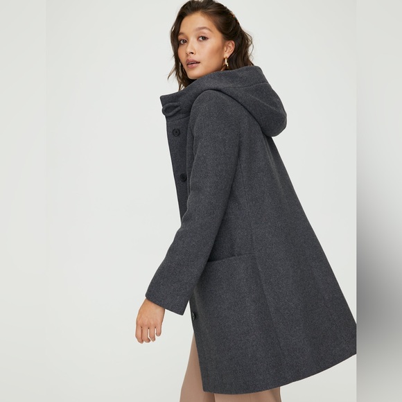 SOLD Aritzia Babaton Pearce Wool Coat, M (6-8). Slim Fit. Charcoal grey. EEUC. - Picture 2 of 10
